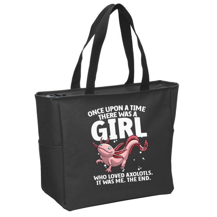 Cool Axolotl Art For Salamander Axolotl Lover Zip Tote Bag