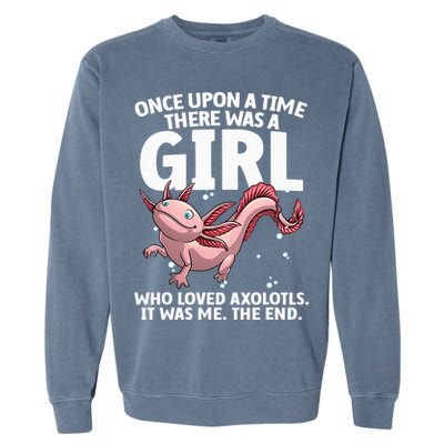 Cool Axolotl Art For Salamander Axolotl Lover Garment-Dyed Sweatshirt
