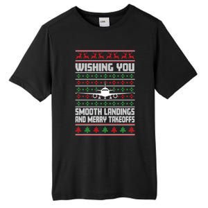 Christmas Aviator Airplane Santa Claus Aviation Christmas Cool Gift Tall Fusion ChromaSoft Performance T-Shirt