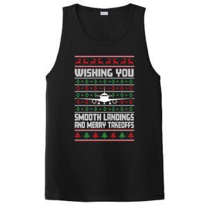 Christmas Aviator Airplane Santa Claus Aviation Christmas Cool Gift PosiCharge Competitor Tank