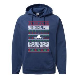 Christmas Aviator Airplane Santa Claus Aviation Christmas Cool Gift Performance Fleece Hoodie