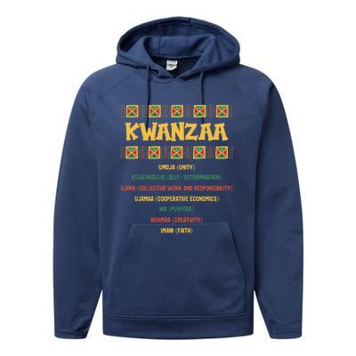 Christmas African American Kwanzaa Performance Fleece Hoodie