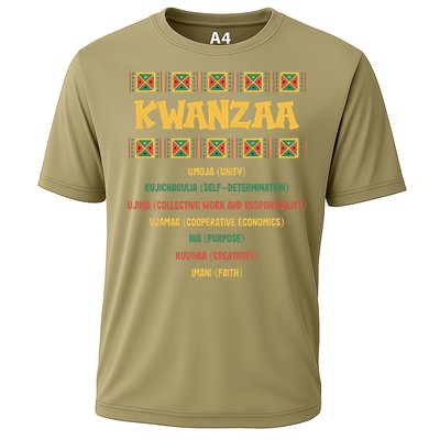 Christmas African American Kwanzaa Cooling Performance Crew T-Shirt