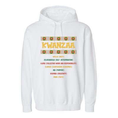 Christmas African American Kwanzaa Garment-Dyed Fleece Hoodie