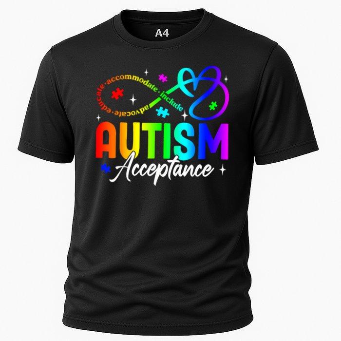 Choose AUtism Awareness Acceptance Different Not Less Cooling Performance Crew T-Shirt