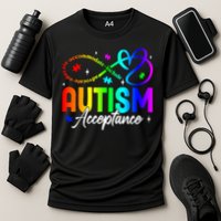 Choose AUtism Awareness Acceptance Different Not Less Cooling Performance Crew T-Shirt