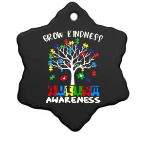 Cute Autism Awareness Tree Of Kindness Puzzle Pieces Ceramic Star Ornament