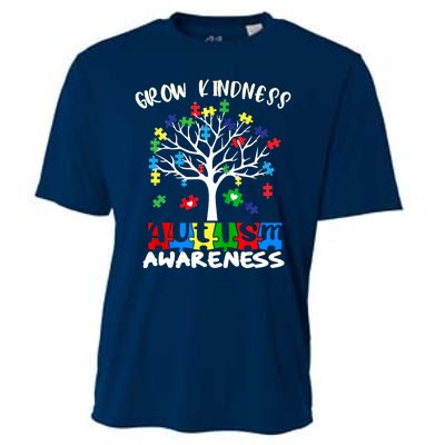 Cute Autism Awareness Tree Of Kindness Puzzle Pieces Cooling Performance Crew T-Shirt