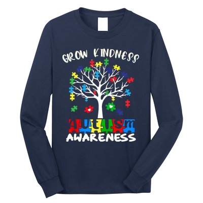 Cute Autism Awareness Tree Of Kindness Puzzle Pieces Long Sleeve Shirt