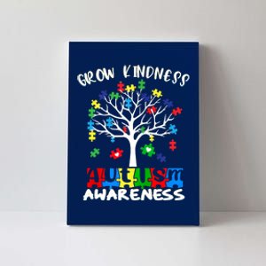 Cute Autism Awareness Tree Of Kindness Puzzle Pieces Canvas