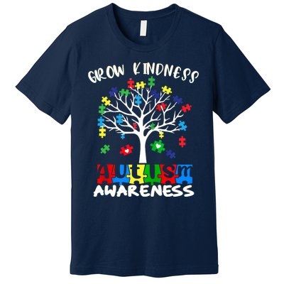 Cute Autism Awareness Tree Of Kindness Puzzle Pieces Premium T-Shirt