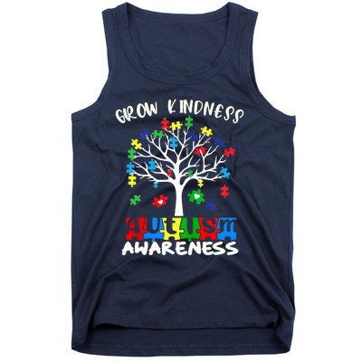 Cute Autism Awareness Tree Of Kindness Puzzle Pieces Tank Top