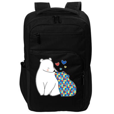 Cute Autism Awareness Polar Bear Puzzle Impact Tech Backpack