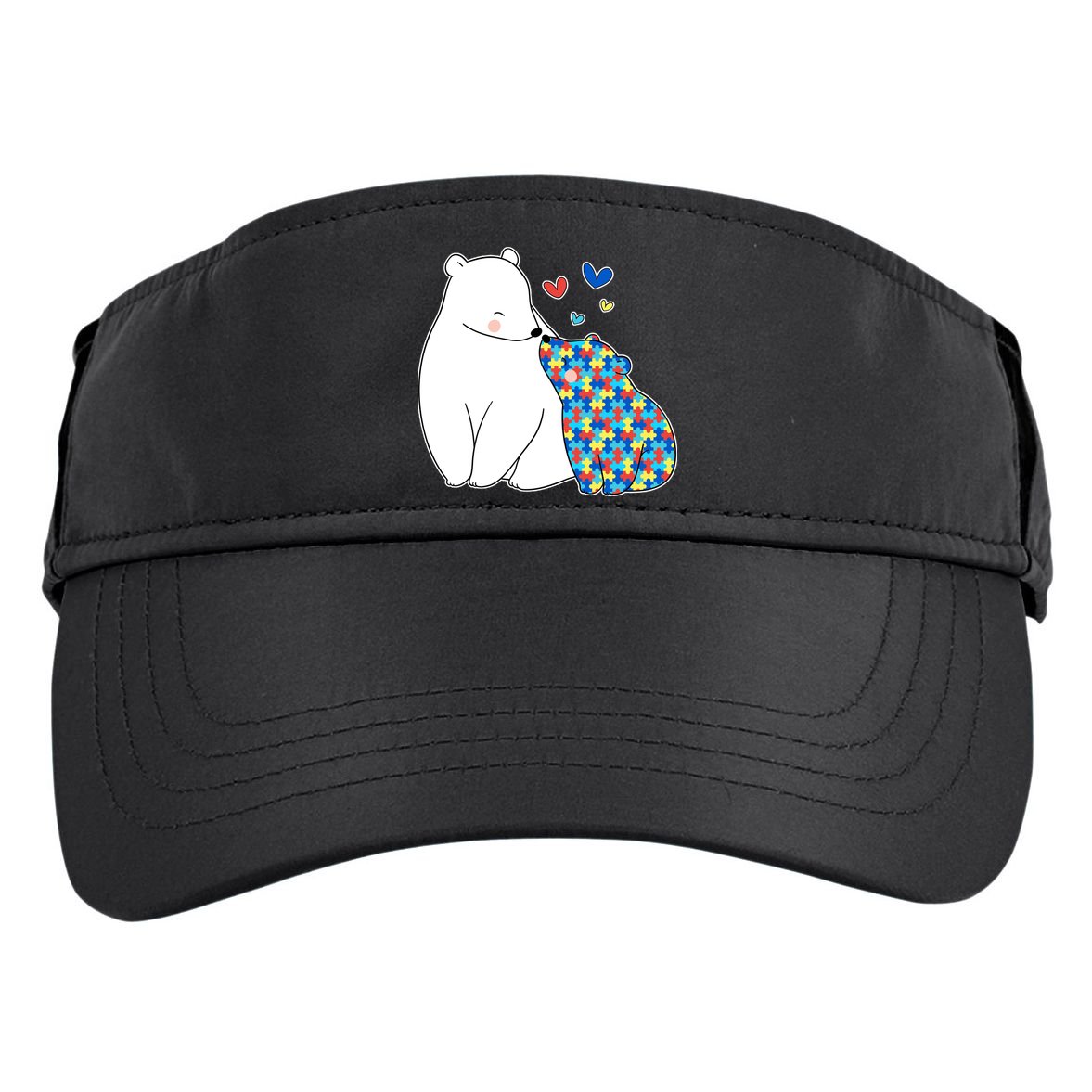 Cute Autism Awareness Polar Bear Puzzle Adult Drive Performance Visor