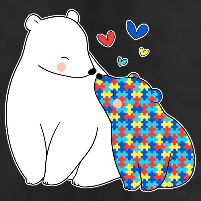 Cute Autism Awareness Polar Bear Puzzle Adult Drive Performance Visor