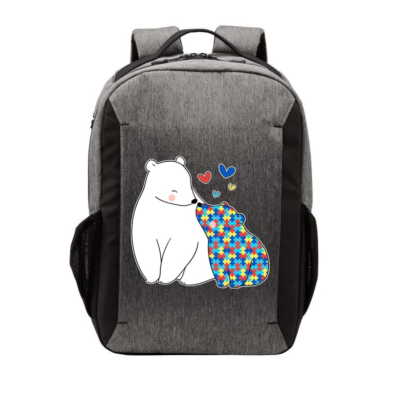 Cute Autism Awareness Polar Bear Puzzle Vector Backpack