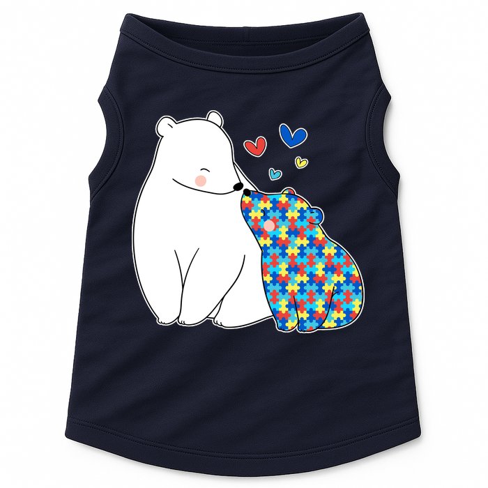 Cute Autism Awareness Polar Bear Puzzle Doggie Tank