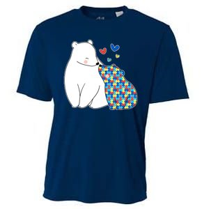 Cute Autism Awareness Polar Bear Puzzle Cooling Performance Crew T-Shirt