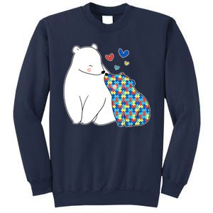 Cute Autism Awareness Polar Bear Puzzle Sweatshirt