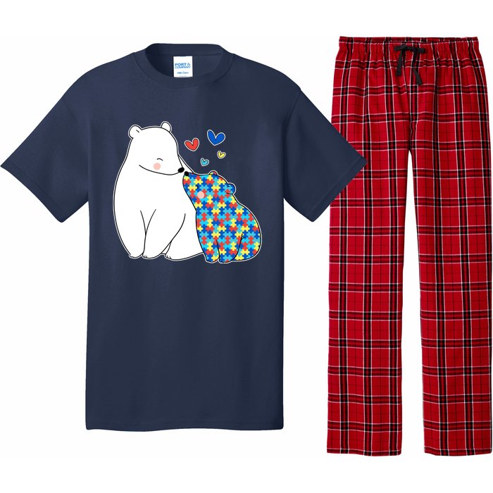 Cute Autism Awareness Polar Bear Puzzle Pajama Set