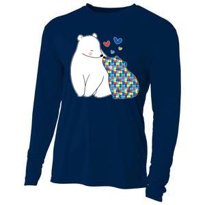 Cute Autism Awareness Polar Bear Puzzle Cooling Performance Long Sleeve Crew