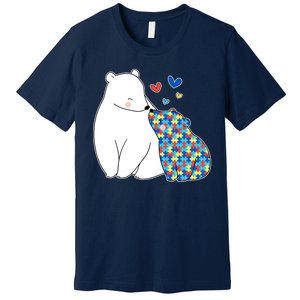 Cute Autism Awareness Polar Bear Puzzle Premium T-Shirt