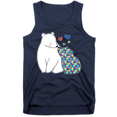 Cute Autism Awareness Polar Bear Puzzle Tank Top
