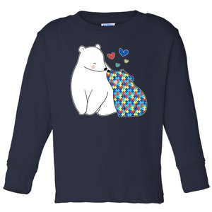 Cute Autism Awareness Polar Bear Puzzle Toddler Long Sleeve Shirt