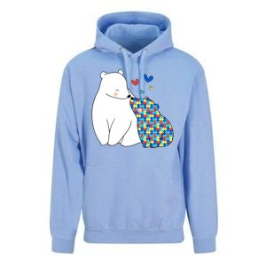 Cute Autism Awareness Polar Bear Puzzle Unisex Surf Hoodie