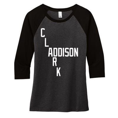 Clark And Addison Women's Tri-Blend 3/4-Sleeve Raglan Shirt