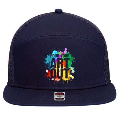 Cool Artist Art For Paint Painter Artist Painting 7 Panel Mesh Trucker Snapback Hat