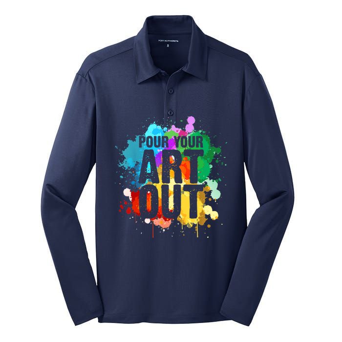 Cool Artist Art For Paint Painter Artist Painting Silk Touch Performance Long Sleeve Polo