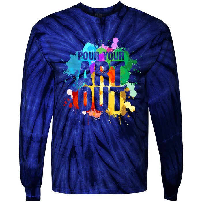 Cool Artist Art For Paint Painter Artist Painting Tie-Dye Long Sleeve Shirt