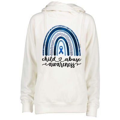 Child Abuse Awareness Rainbow Foster Care Stop The Abuse Womens Funnel Neck Pullover Hood