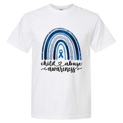 Child Abuse Awareness Rainbow Foster Care Stop The Abuse Garment-Dyed Heavyweight T-Shirt