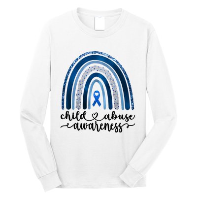 Child Abuse Awareness Rainbow Foster Care Stop The Abuse Long Sleeve Shirt