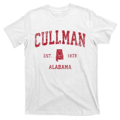 Cullman Alabama Al Vintage Sports Design Red Print T-Shirt