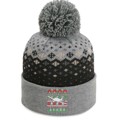 Christmas Airplane Aviation Gift The Baniff Cuffed Pom Beanie