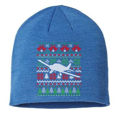 Christmas Airplane Aviation Gift Sustainable Beanie