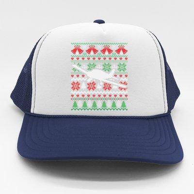 Christmas Airplane Aviation Gift Trucker Hat