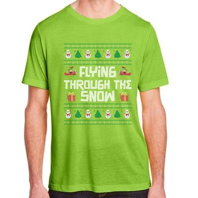 Christmas Aviator Airplane Santa Claus Aviation Christmas Funny Gift Adult ChromaSoft Performance T-Shirt