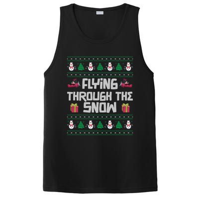 Christmas Aviator Airplane Santa Claus Aviation Christmas Funny Gift PosiCharge Competitor Tank