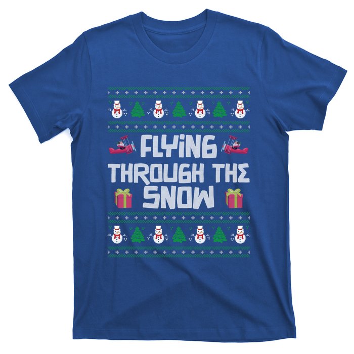 Christmas Aviator Airplane Santa Claus Aviation Christmas Funny Gift T-Shirt