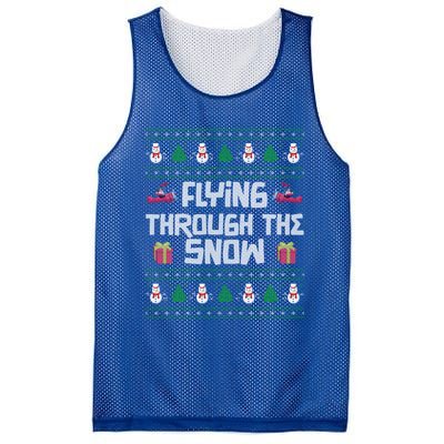 Christmas Aviator Airplane Santa Claus Aviation Christmas Funny Gift Mesh Reversible Basketball Jersey Tank