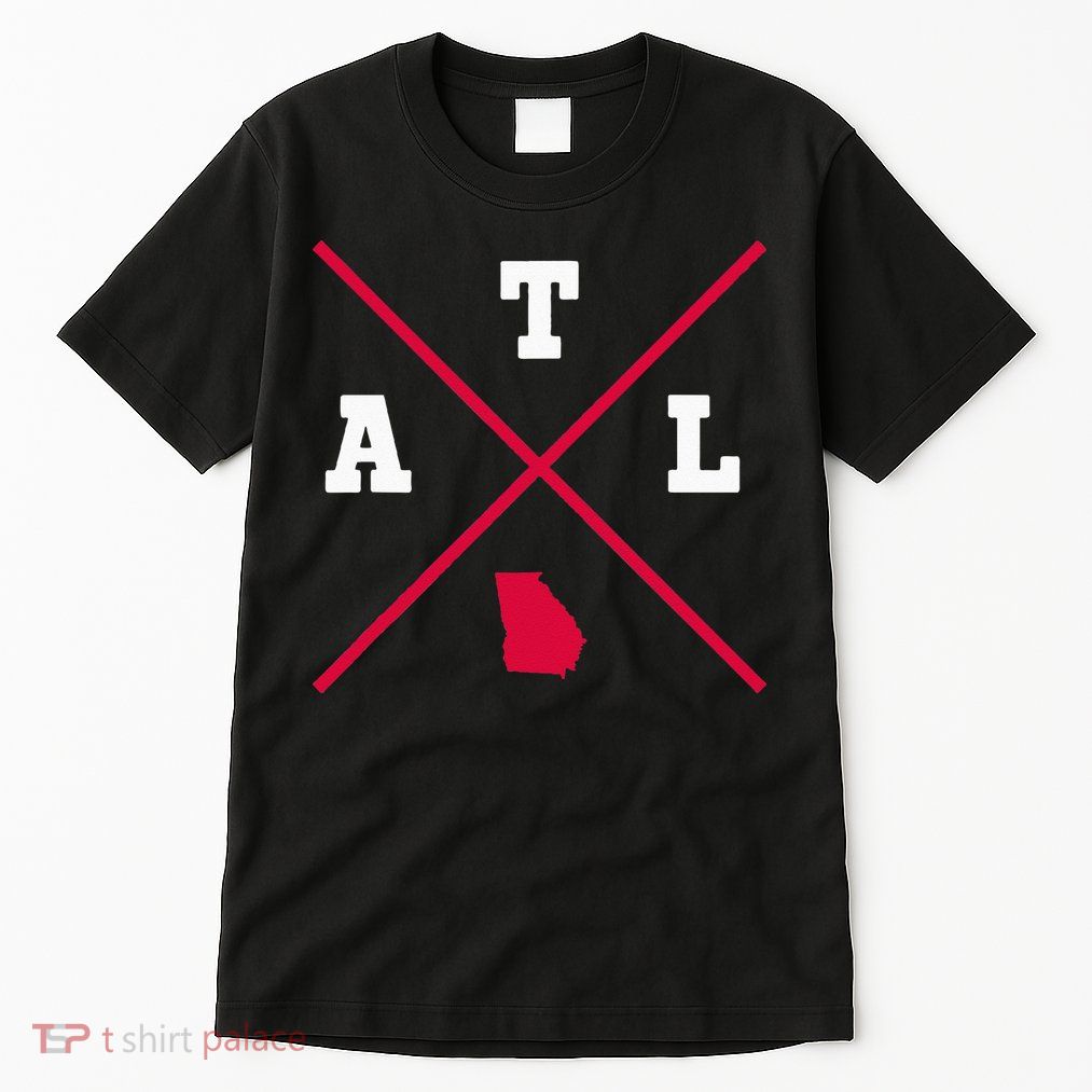 Classic ATL Atlanta Georgia Red Vintage State Outline Tall T-Shirt