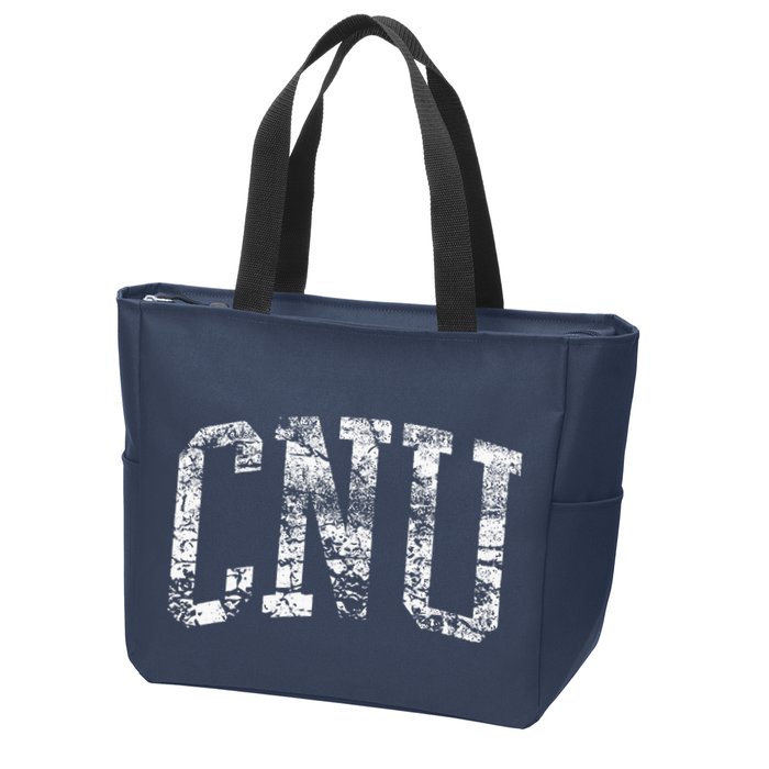 Cnu Athletic Arch College University Alumni Zip Tote Bag