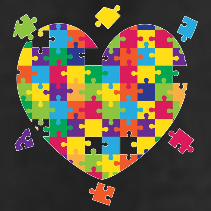 Cute Autism Awareness Rainbow Puzzle Pieces Heart Cool Comfort Performance Bucket Hat