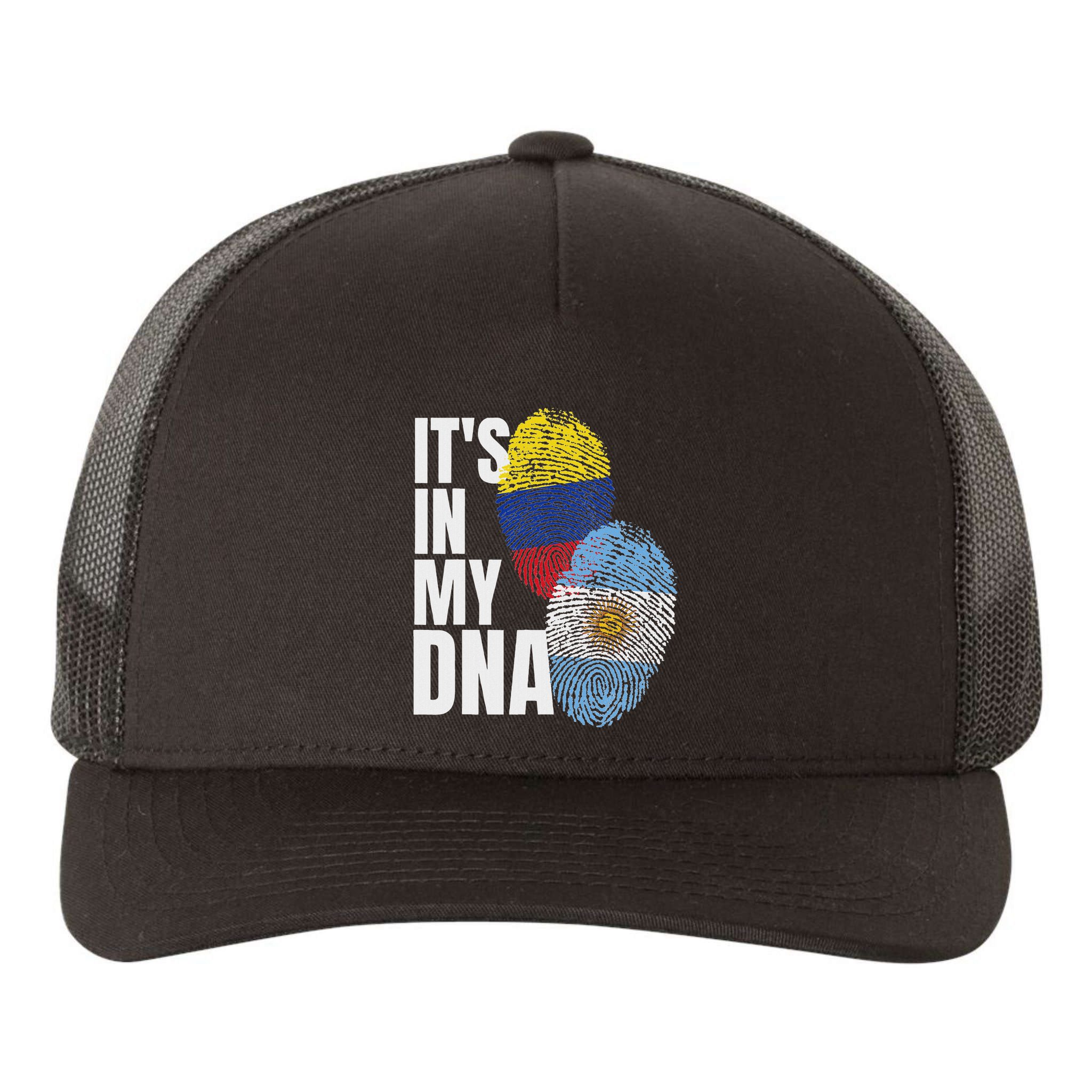 Colombian And Argentinian Dna Mix Flag Heritage Yupoong Adult 5-Panel Trucker Hat