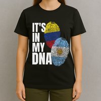 Colombian And Argentinian Dna Mix Flag Heritage T-Shirt