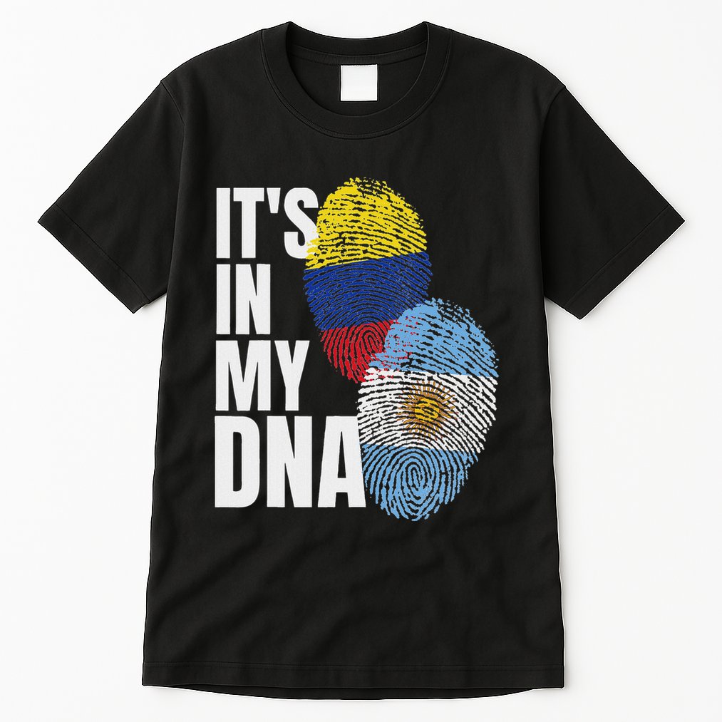 Colombian And Argentinian Dna Mix Flag Heritage Tall T-Shirt
